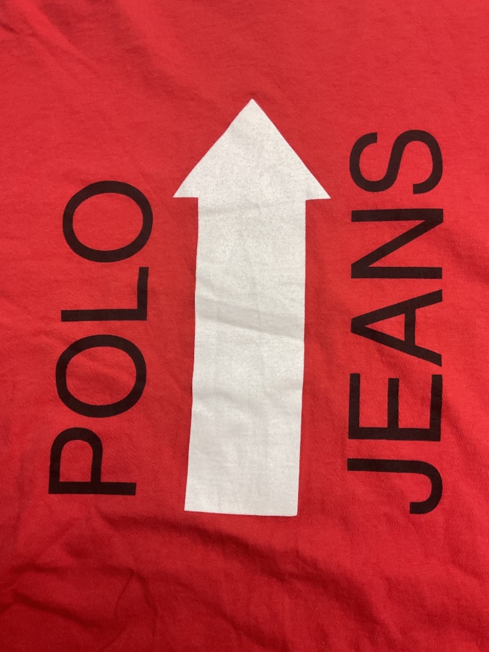 Vtg 90s Polo Jeans Co Ralph Lauren Surplus T-Shirt Red XL - Picture 2 of 7